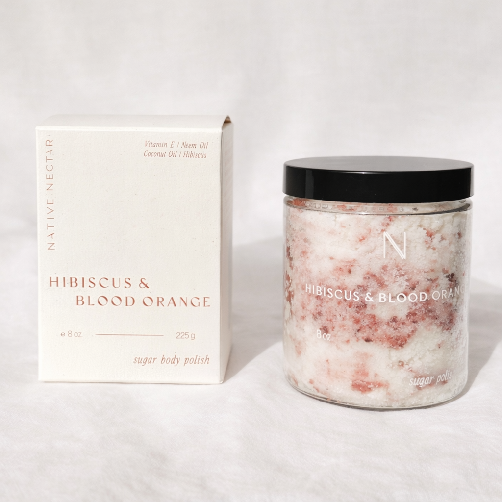 Hibiscus + Blood Orange Sugar Scrub – Native Nectar Botanicals