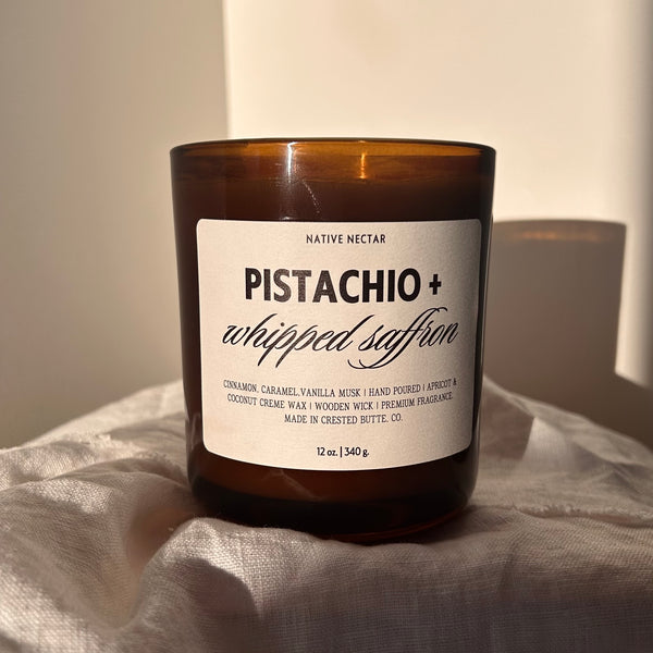 Pistachio + Whipped Saffron Fall Candle