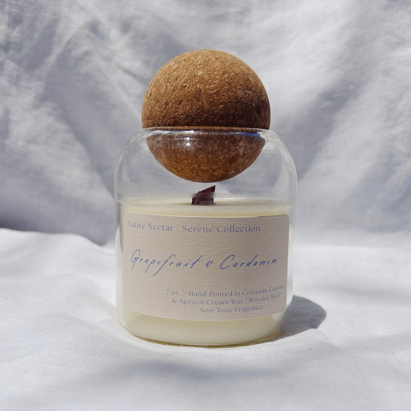 Grapefruit & Cardamom Serene Candle Collection