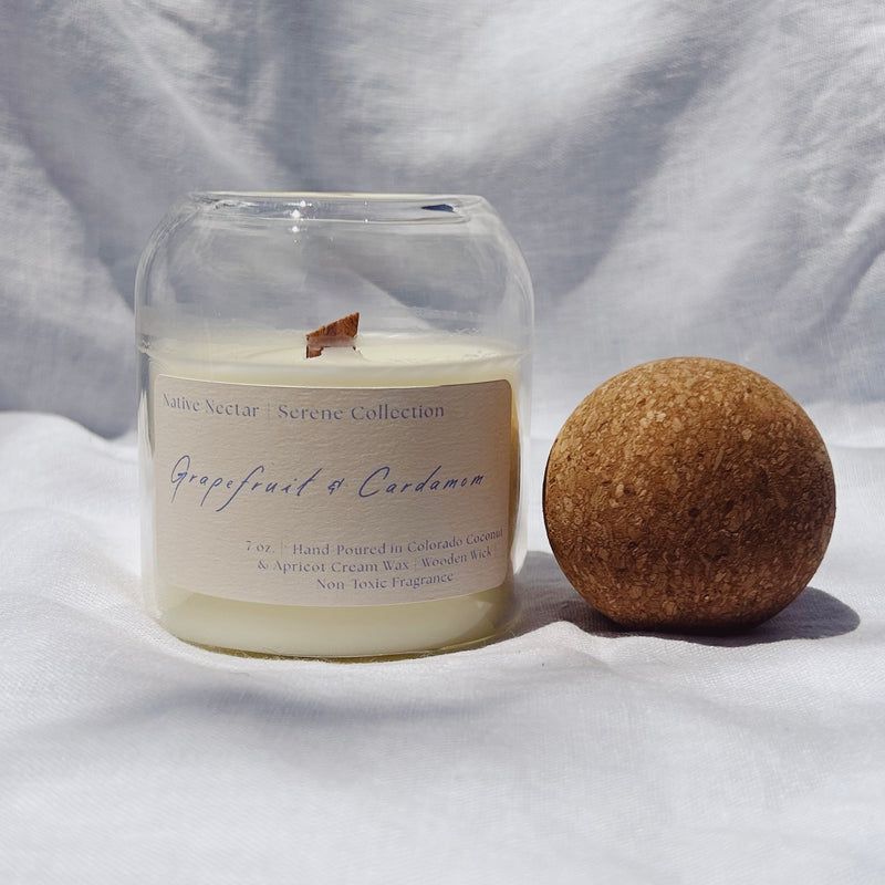 Grapefruit & Cardamom Serene Candle Collection